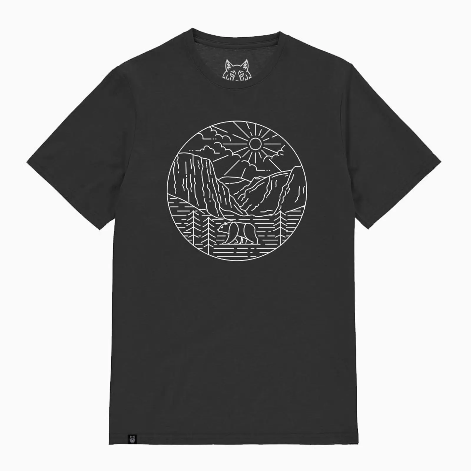 Outdoor Camping Yosemite - Yosemite Nationalpark Bär Minimalistisches Line-Art-T-Shirt Wandern