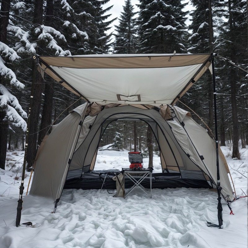 Outdoor Camping Dome - Feuerfestes Hot-Zelt für 2 Personen, wasserdicht,