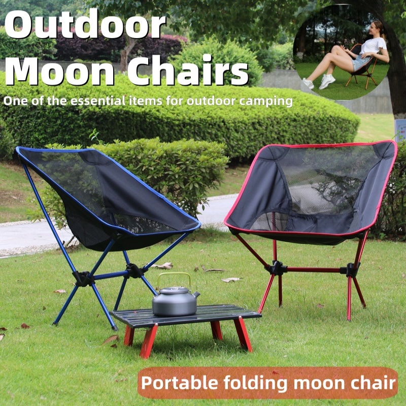 Outdoor Camping Lounge Chairs - Tragbarer Outdoor-Klappstuhl, Ultraleichter Campingstuhl, Strand-Freizeitliege, Outdoor-Angelstuhl,