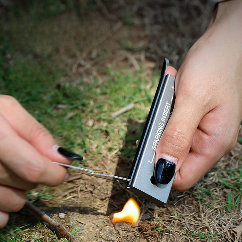 Fire Starter Flint - Wasserdichtes Magnesium-Feuerstein- und Stahlstab-Überlebens-Feueranzünder-Set – unverzichtbare