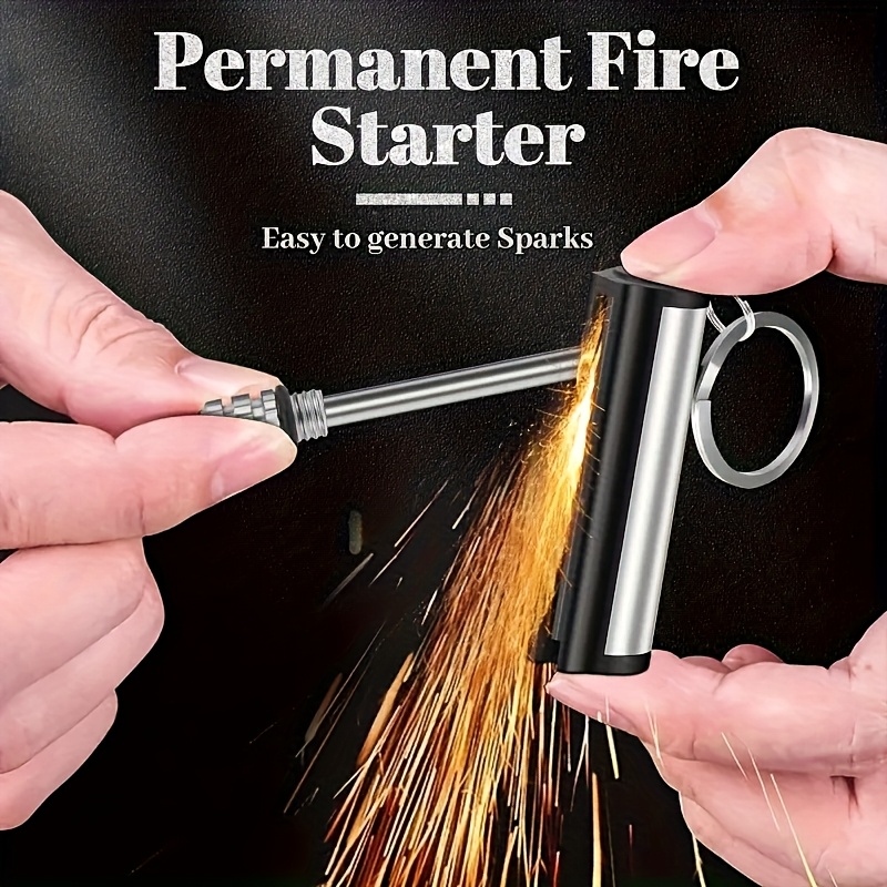 Fire Starter Flint - 1–5er-Pack Match-Feuerzeug, Feuerstein-Match-Feuerzeug aus Metall, tragbares
