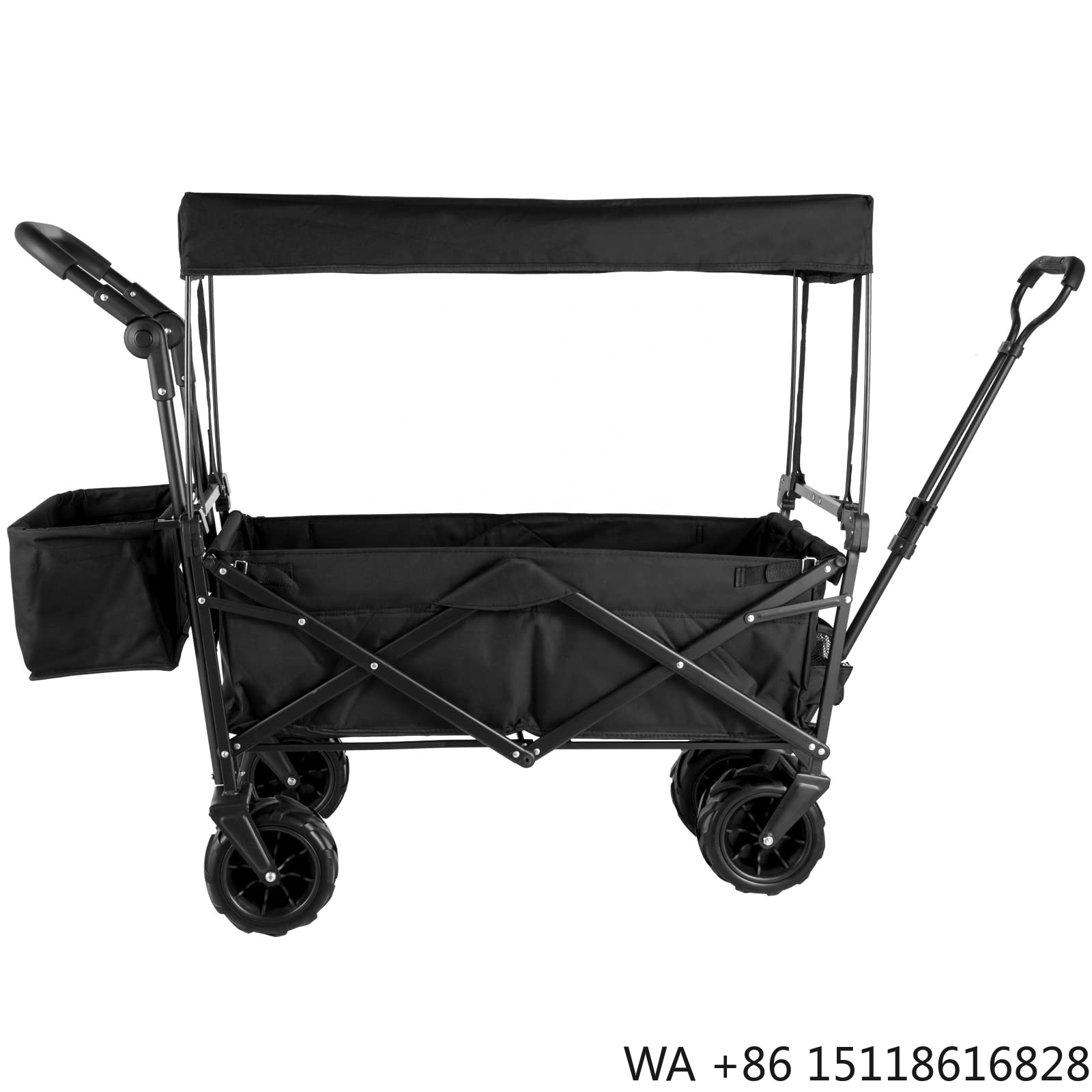 Outdoor Camping Trolley - Outdoor-Camping-Klappwagen, faltbarer Transportwagen mit Sonnendach und