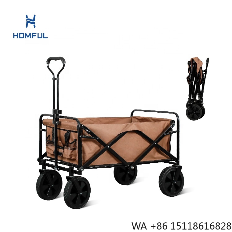 Outdoor Camping Trolley - HOMFUL Angelwagen Zusammenklappbarer Faltbarer Camping-Trolley Strandwagen