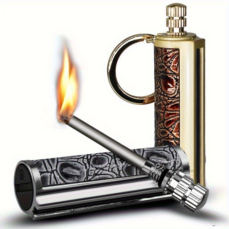 Fire Starter Flint - Vintage Permanentfeuerzeug 10000 Zündungen Feuerstein Metall-Match