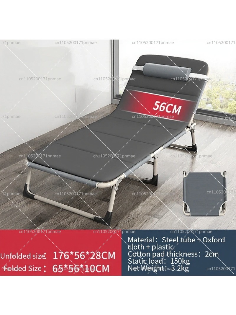 Outdoor Camping Mattress - Metall-Klappbett Modernes Büro-Tragbares Bett Verstellbarer Stuhl