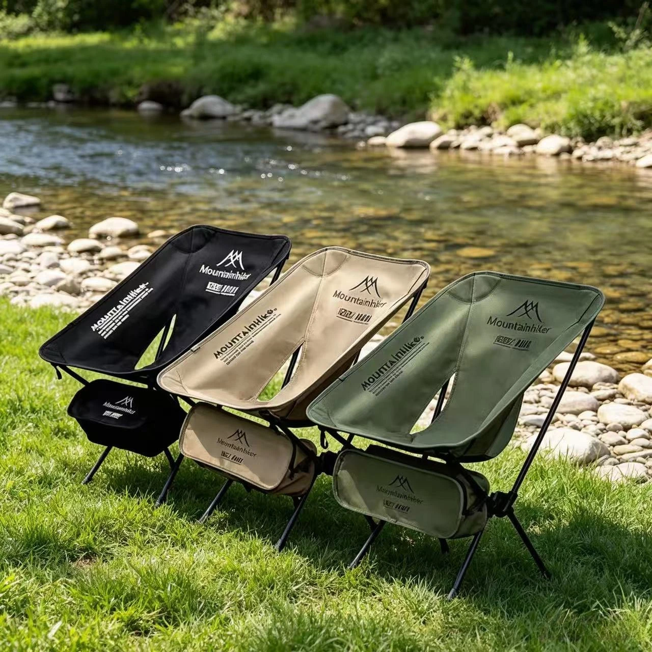 Outdoor Camping Lounge Chairs - Klappbarer Ultraleichter Mondstuhl Tragbarer Campingstuhl für