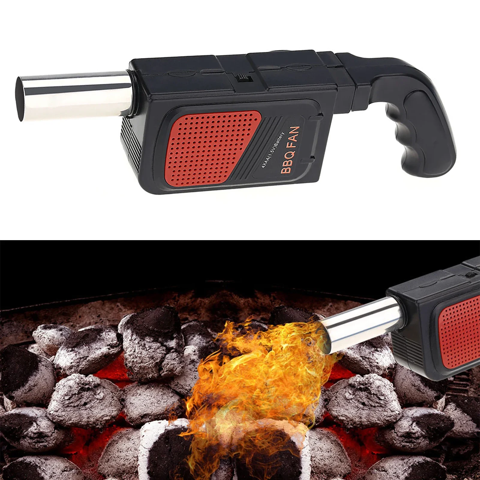 Outdoor Camping Cooking Set - Tragbarer elektrischer Handventilator für BBQ, Luftgebläse