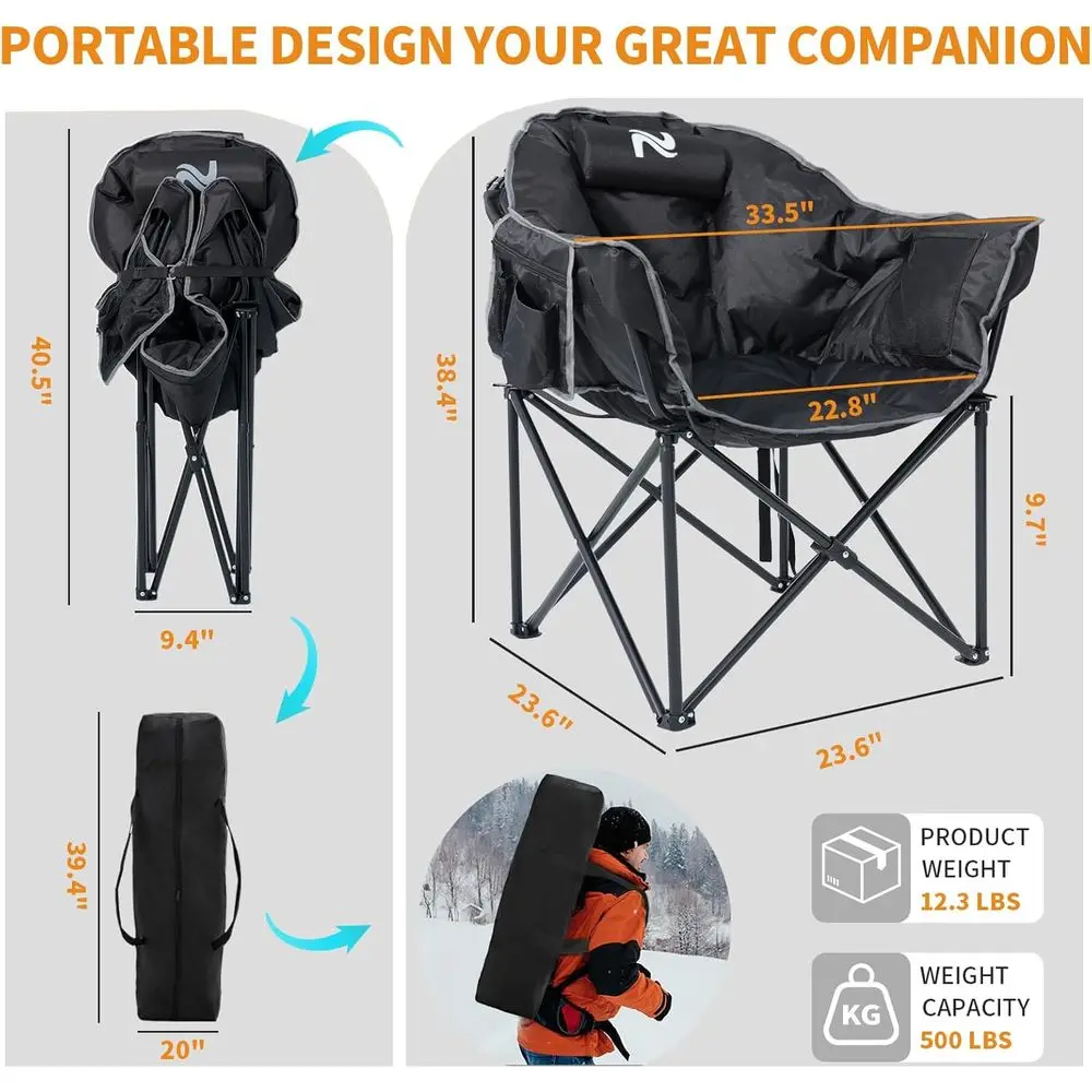 Tragbarer Beheizbarer Outdoor- – Outdoor Camping Lounge Chairs Bewertung und Preis