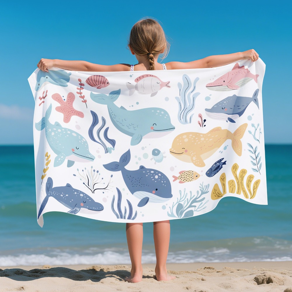 Strandtuch mit Cartoon-Muster, – Outdoor Camping Blanket Bewertung und Preis