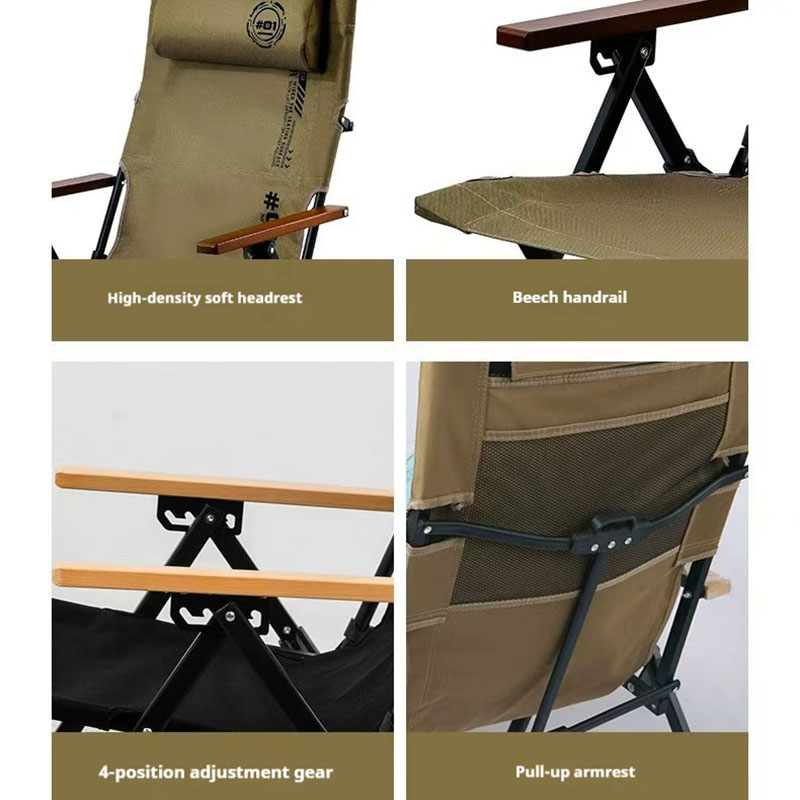 Klappbarer Hochlehner-Strand-  – Outdoor Camping Lounge Chairs Bewertung und Preis