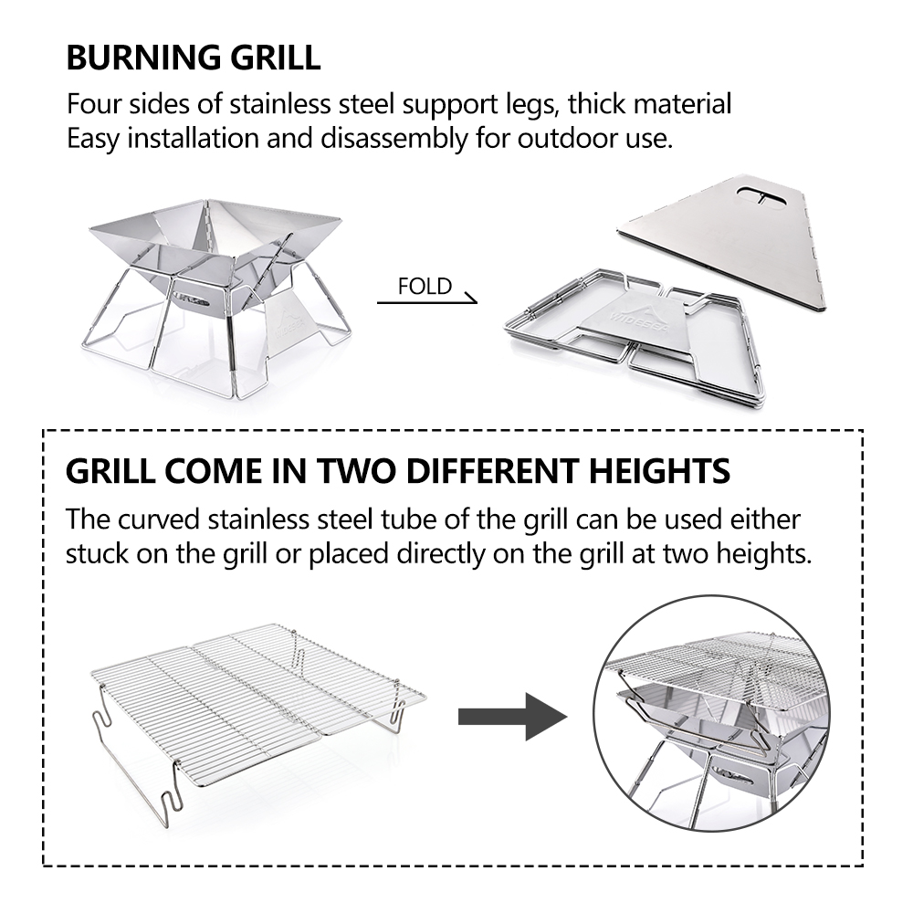 Widesea winddichter Holzverbre – Outdoor Camping Cooking Set Bewertung und Preis