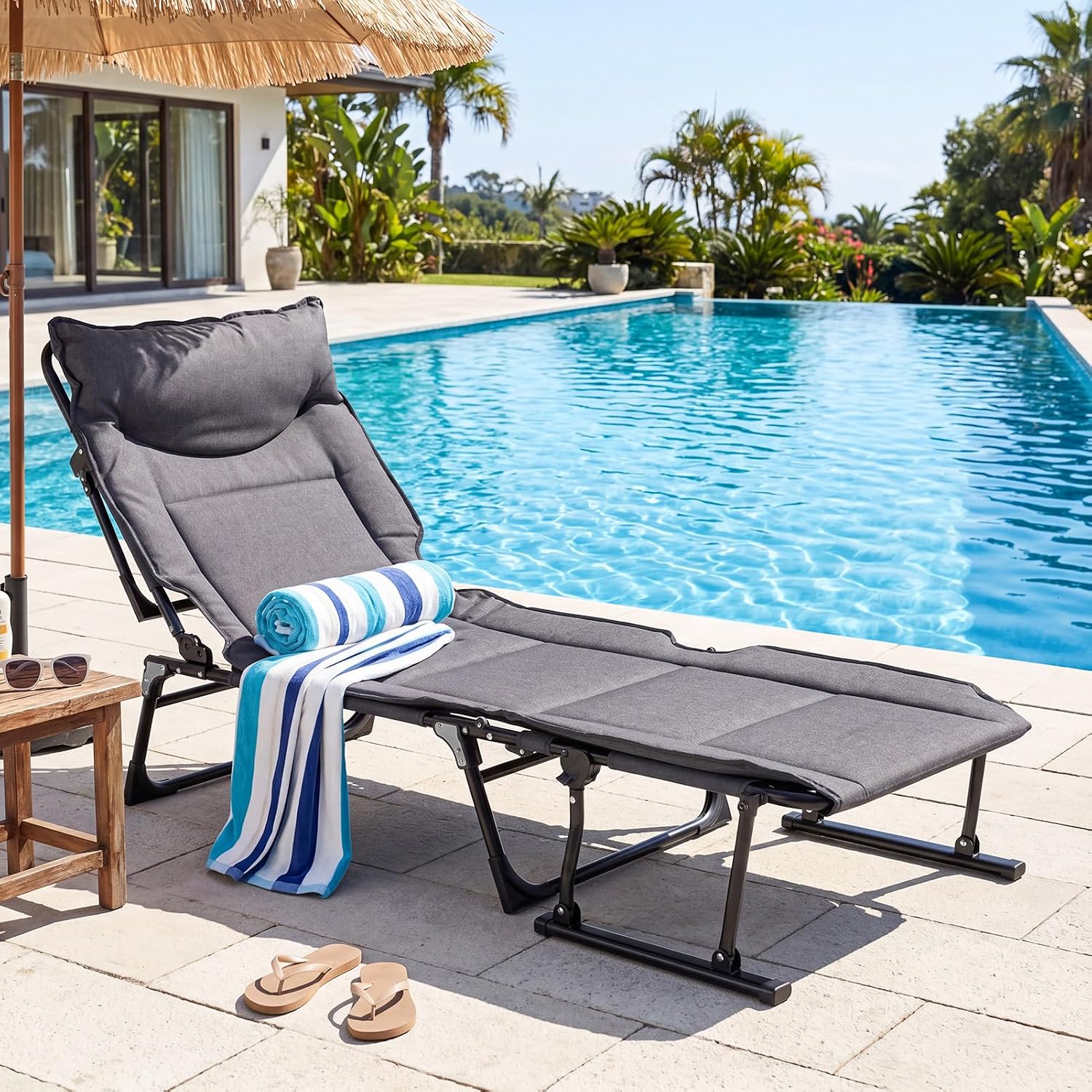 Klappbarer Gartenliegestuhl, 2 – Outdoor Camping Lounge Chairs Bewertung und Preis