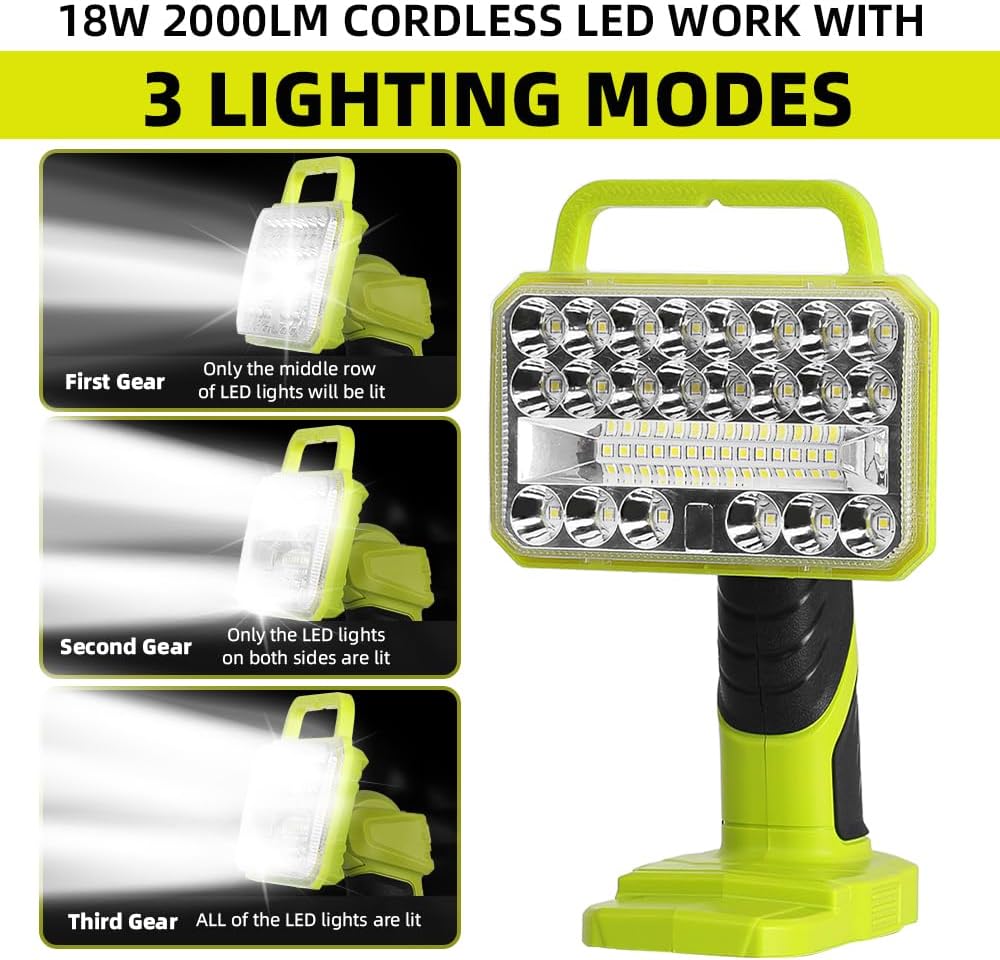 18 W 2000 lm kabellose LED-Tas – Outdoor Camping Jobs Bewertung und Preis