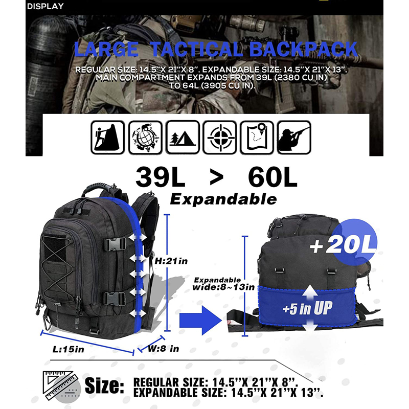 65L Militärrucksack für Herren – Lightweight Backpack 65L Bewertung und Preis