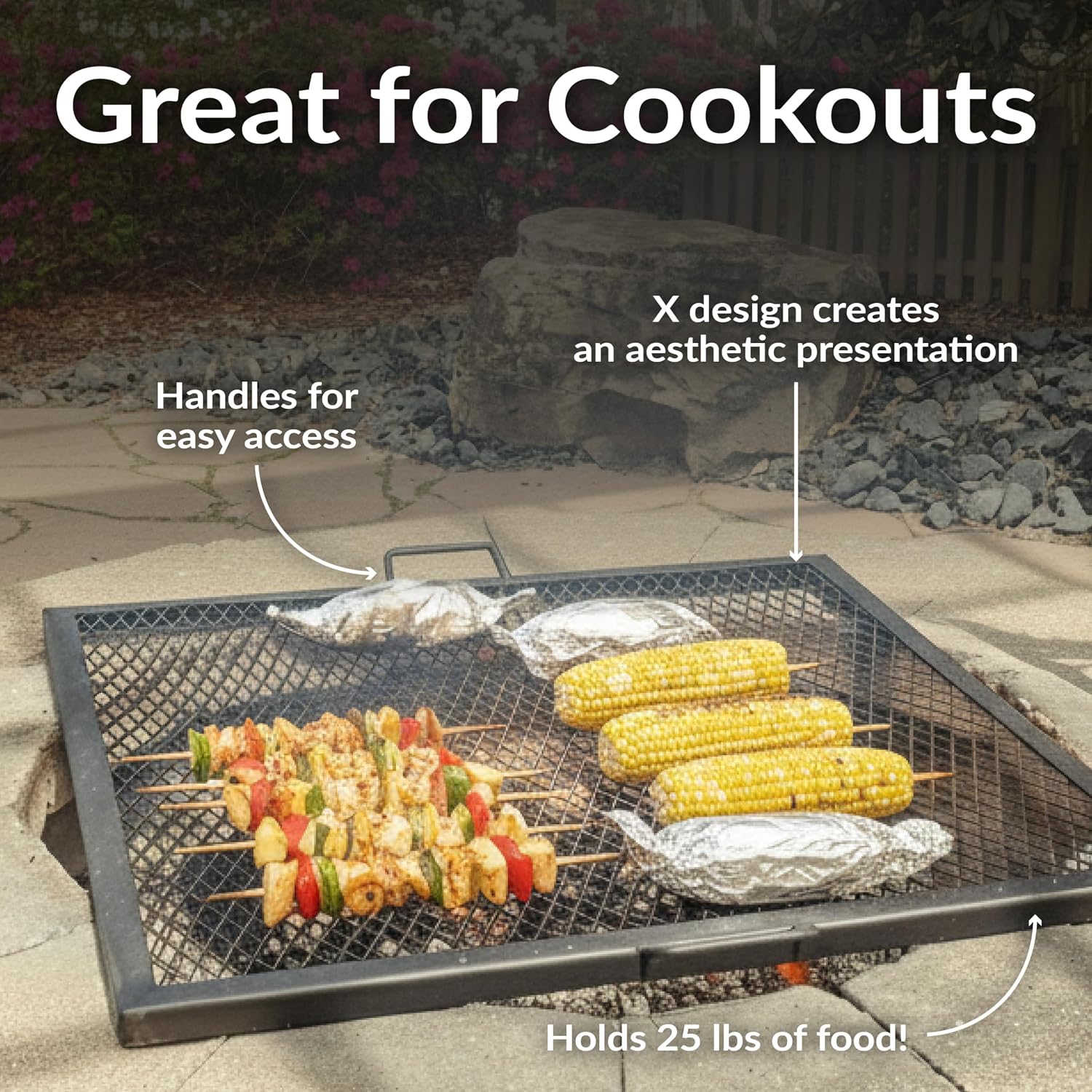 40 Zoll quadratischer, robuste – Outdoor Camping Fire Bewertung und Preis