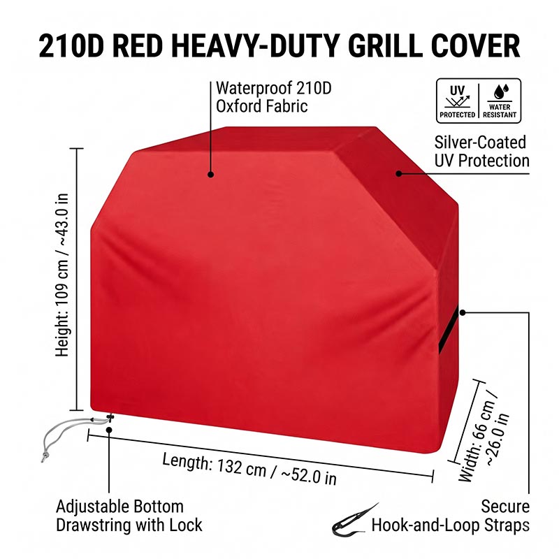 210D BBQ-Abdeckung Staubdicht  – Outdoor Camping Trolley Bewertung und Preis