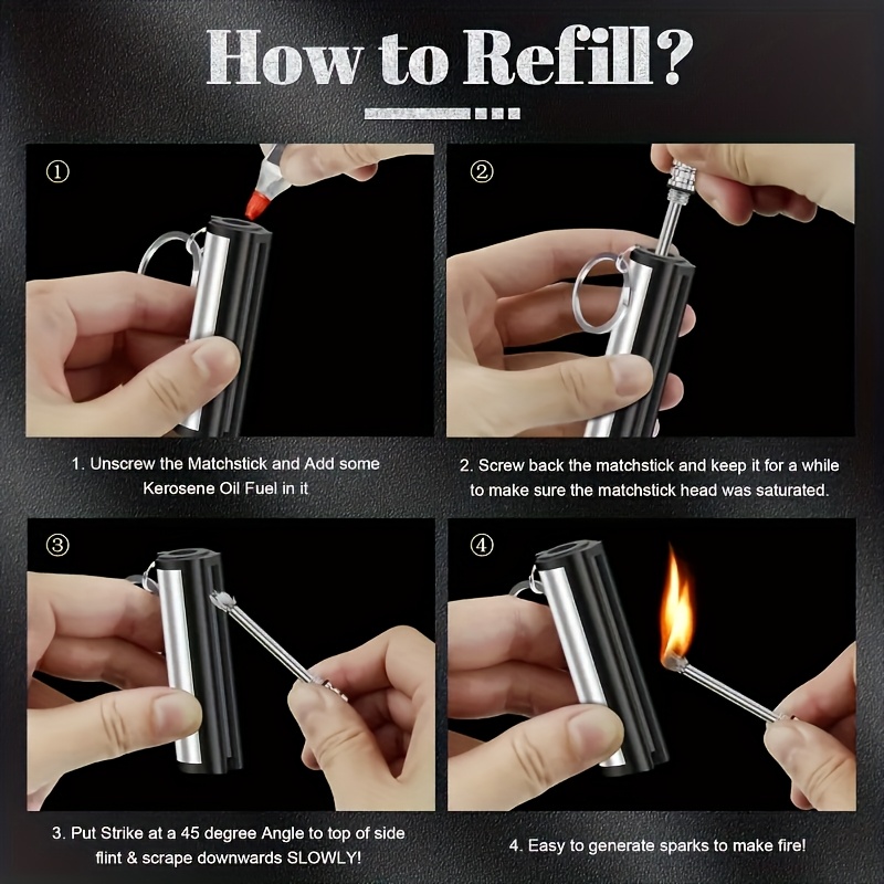 1–5er-Pack Match-Feuerzeug, Fe – Fire Starter Flint Bewertung und Preis