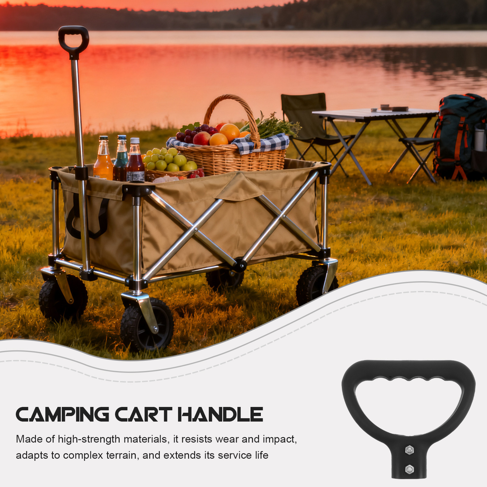 Faltbarer Campingwagen-Griff,  – Outdoor Camping Trolley Bewertung und Preis